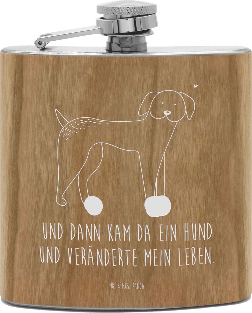 Mr. & Mrs. Panda feldflasche Hund Dogge - Transparent - Geschenk, edelstahl flachmann, Alkoholflasche, Hundebesitzer, Hunde, Süß, Herz, Deutsche,...