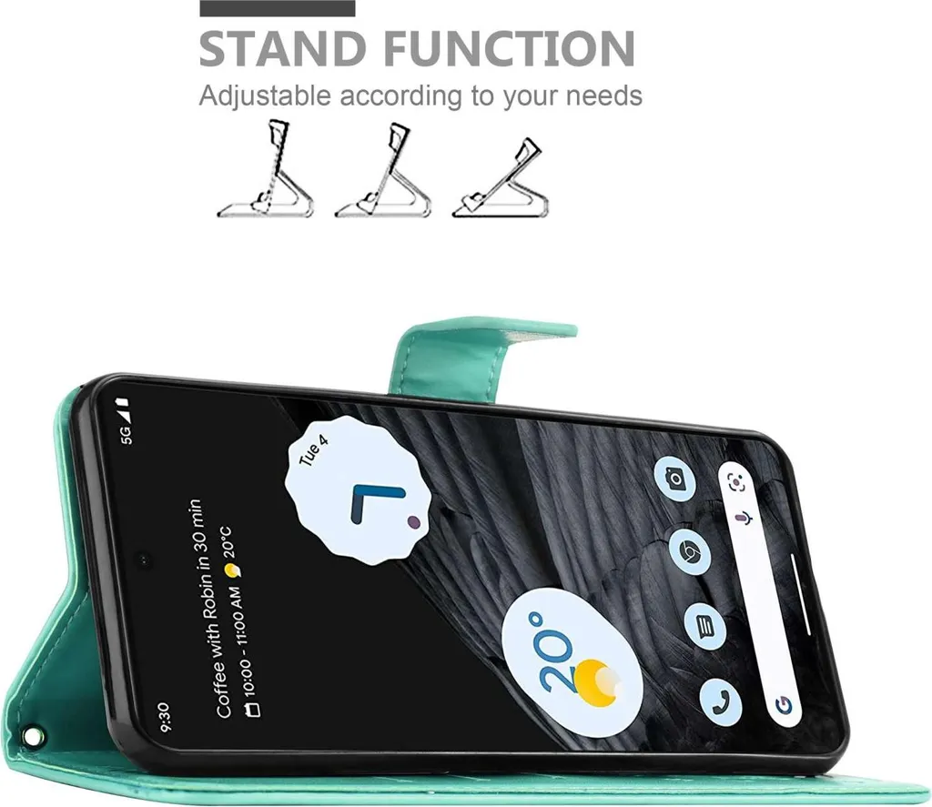 Custodia Libro iPhone 15 Pro Max Blu Floreale - Cadorabo Flip Cover - 3