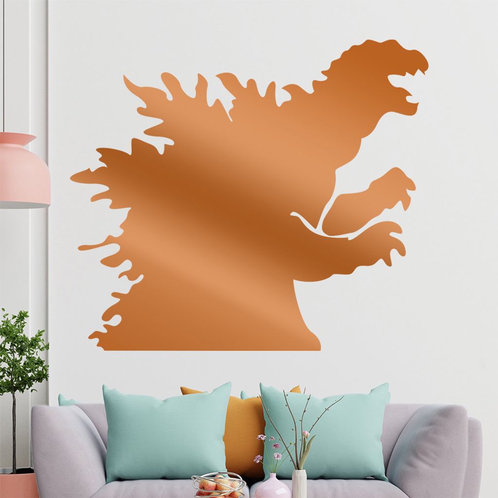 KIWISTAR Feuerdrachen - Dino Flammen Rauch Wandtattoo in 6 Größen - Wandaufkleber Wall Sticker - Dekoration, Küche, Wohnzimmer, Schlafzimmer, Ba...