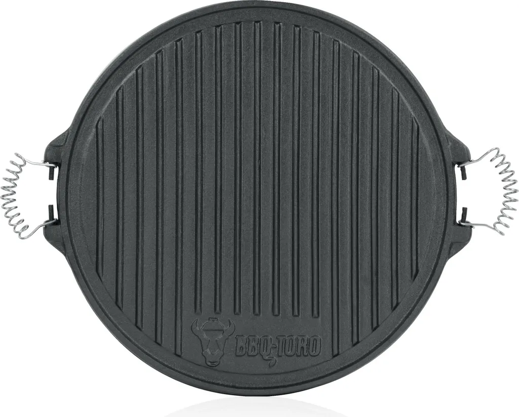 Plaque de Gril Réversible en Fonte Ø 42 cm BBQ-Toro avec Surface Émaillée
