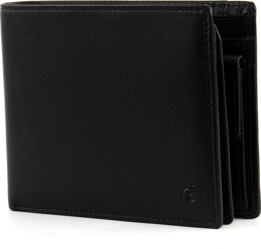 Esquire Geldbörse Logo Herren schwarz Leder Portemonnaie Geldbeutel 12 Kartenfächer 2282-10-00
