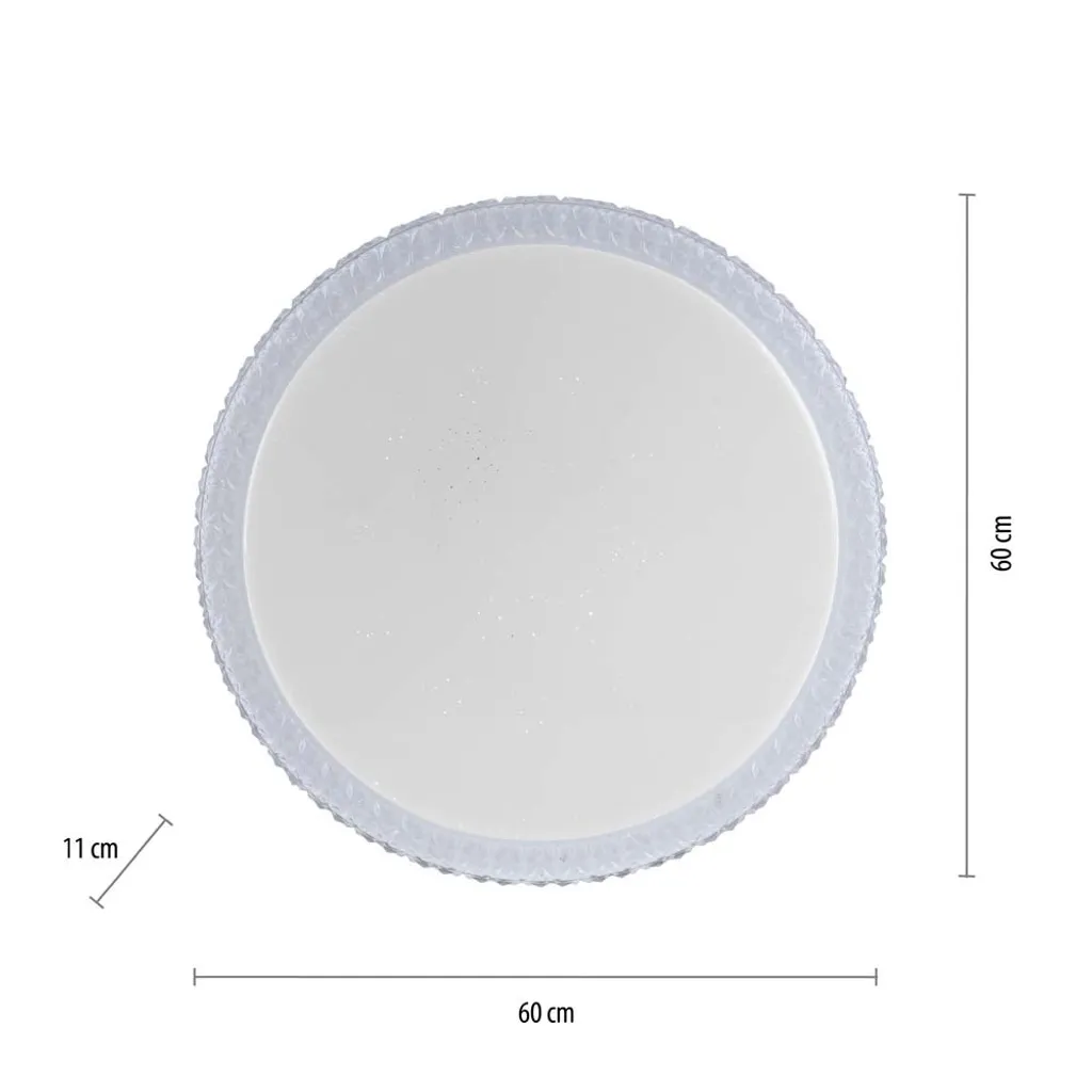 Plafonnier LED Cristal D60 cm à Intensité Variable et CCT Réglable - 7