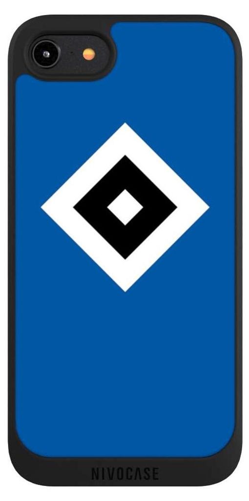NIVOCASE Handyhülle für Apple iPhone 7 Hülle NIVOpure Case Schwarz HSV Hamburger SV Logo