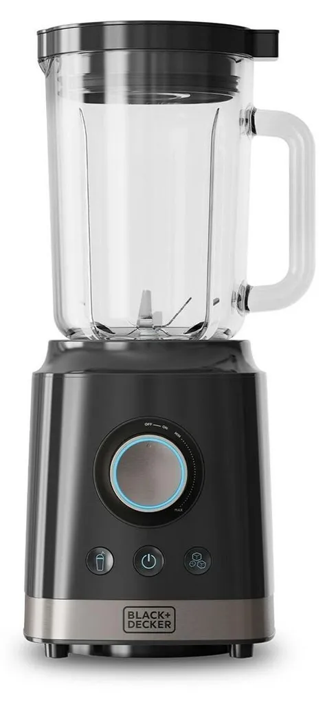 Mixeur en verre 2000W avec Lames Inox et Bol 1.5L pour Glace Pilée Noir