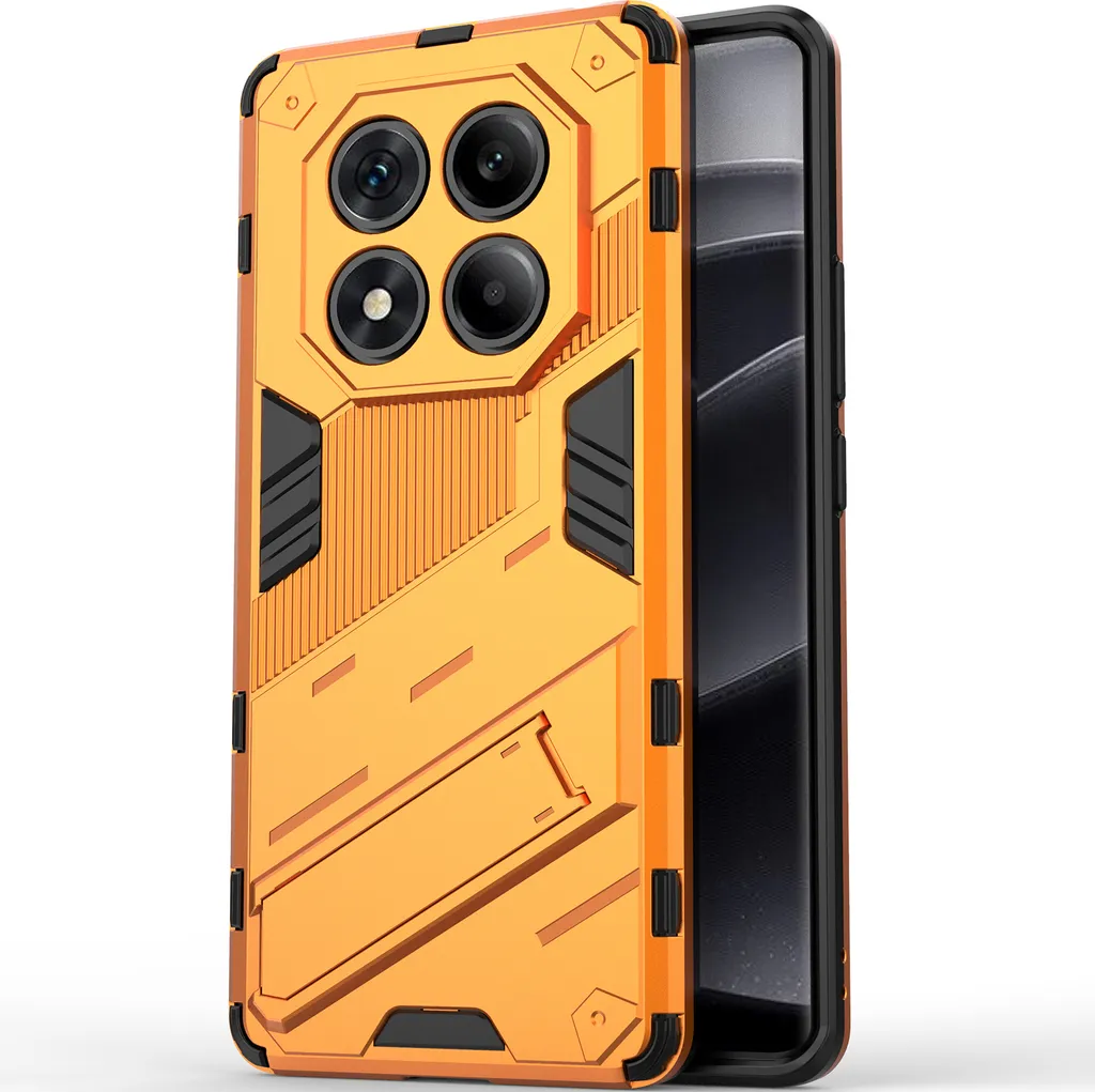 Custodia Ibrida Bianca per Redmi Note 14 Pro 4G - Funzione Stand e PC+TPU - 3