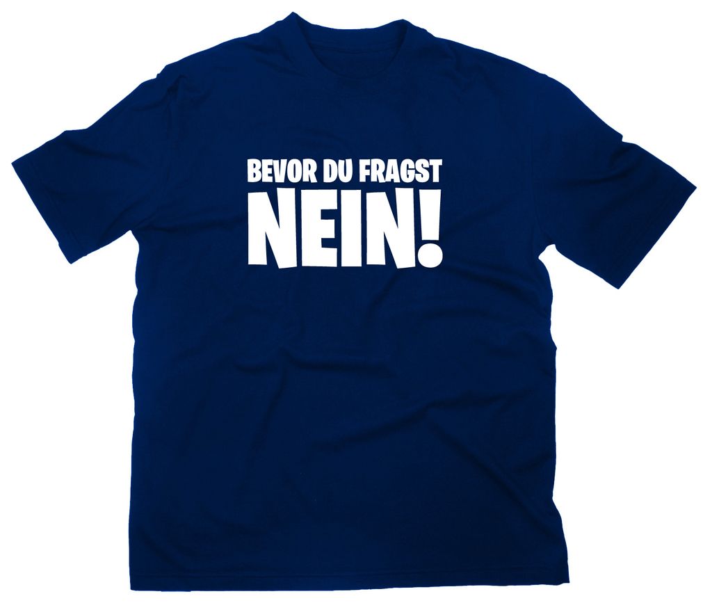 Styletex23 T-Shirt Bevor du fragst Nein Fun, navy, L