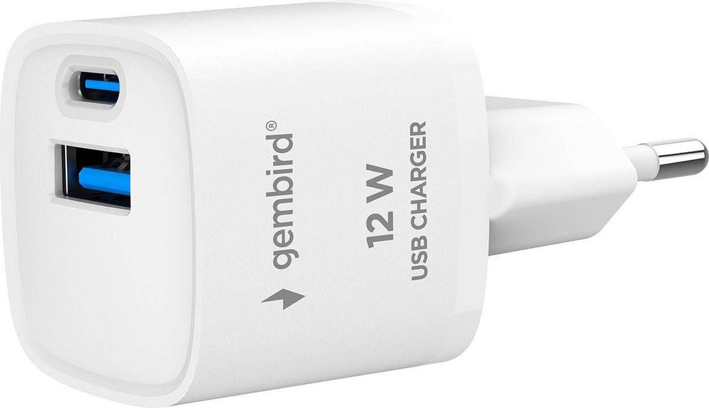 Gembird USB-Ladegerät 2-Port 20W Typ C + A ohne LED