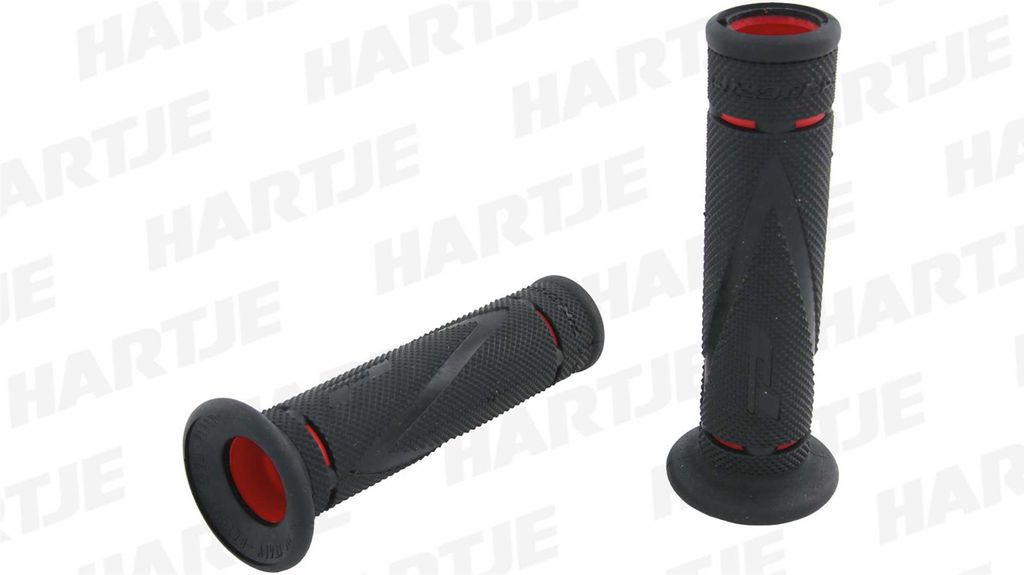 Progrip Griffgummi 838 Rot / Schwarz Offen Paar Ø22/25mm Länge 122mm
