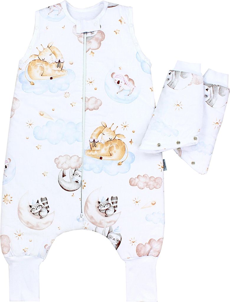 Cyuuro Baby Schlafsack Mit Ärmeln – Organische Baumwolle, Größe M (70–90 Cm) – Mit Beinfreiheit Und Sicherem Reißverschluss