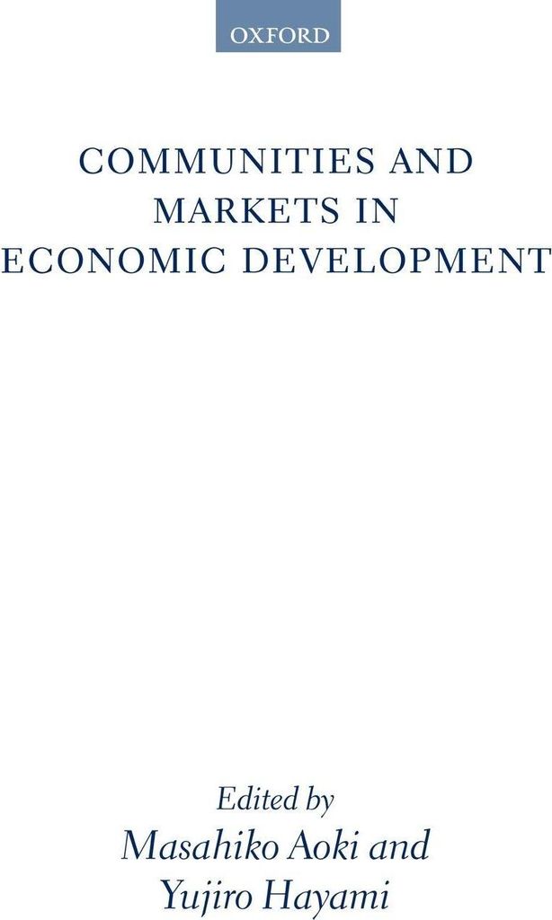 Communities and Markets in Economic Development
