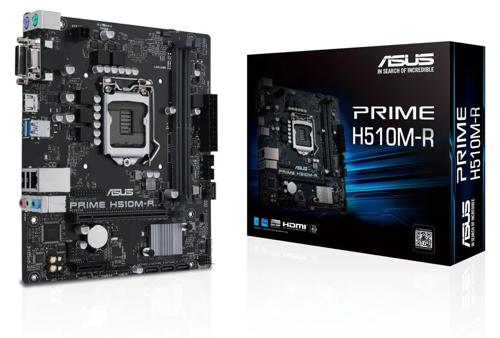 ASUS PRIME H510M-R R2,0 - Scheda madre - micro ATX - Presa LGA1200 - Chipset H470 - LAN Gigabit - Grafica onboard (CPU necessaria) - Audio HD (8 canali) (90MB1EX0-M0ECY0)
