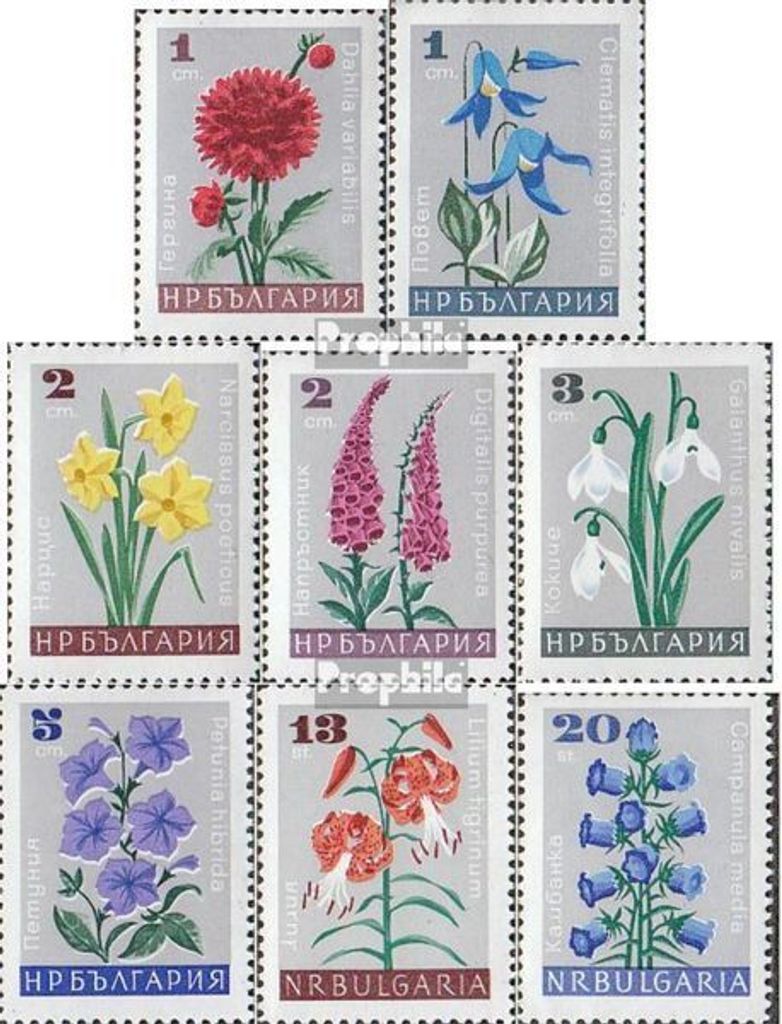 Briefmarken Bulgarien 1966 Mi 1683-1690 (kompl.Ausg.) postfrisch Gartenblumen