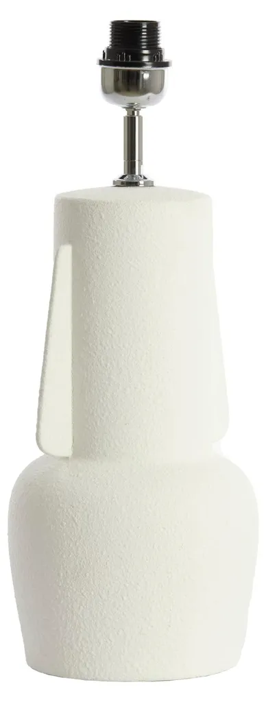 Pied de lampe Mataram beige en céramique, solution luminaire E27 stable - 2