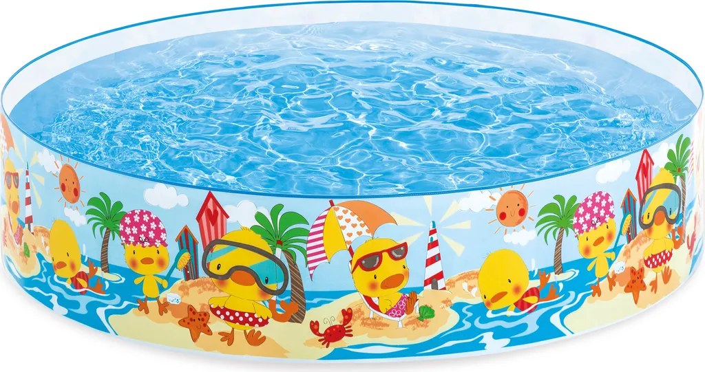 INTEX 58477NP Piscine Enfant 122 x 25 cm Rigide et Facile à Installer