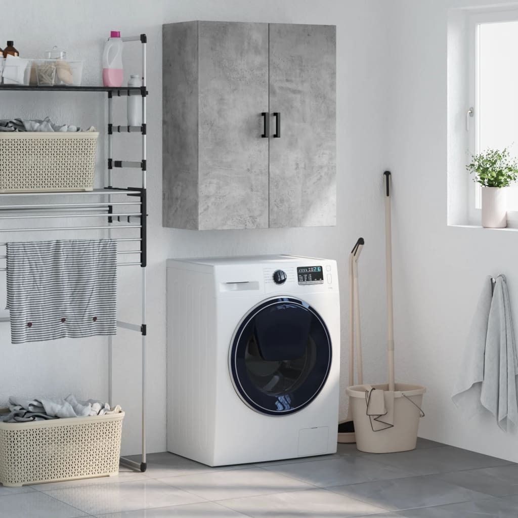 The Living Store Wandschrank Betongrau 69,5x34x90 cm