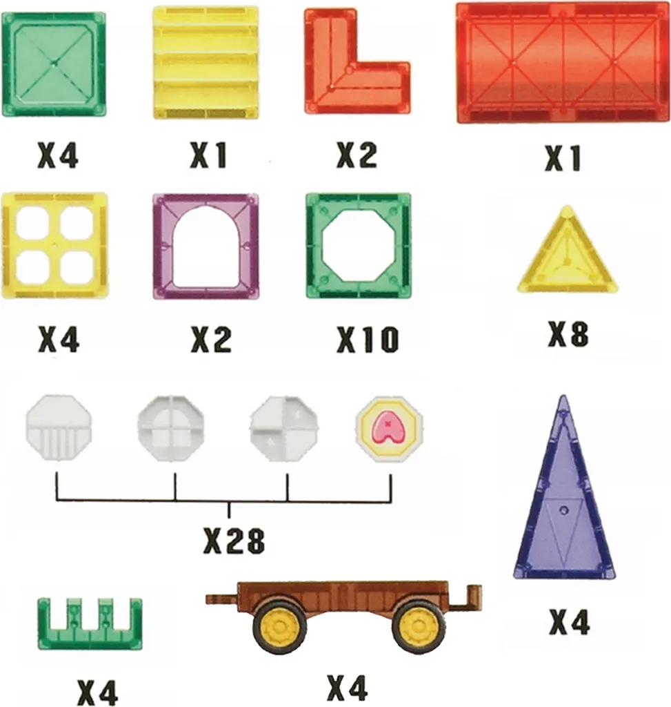 Blocs de Construction Magnétiques 3D - 72 Pièces Éducatives Multicolores