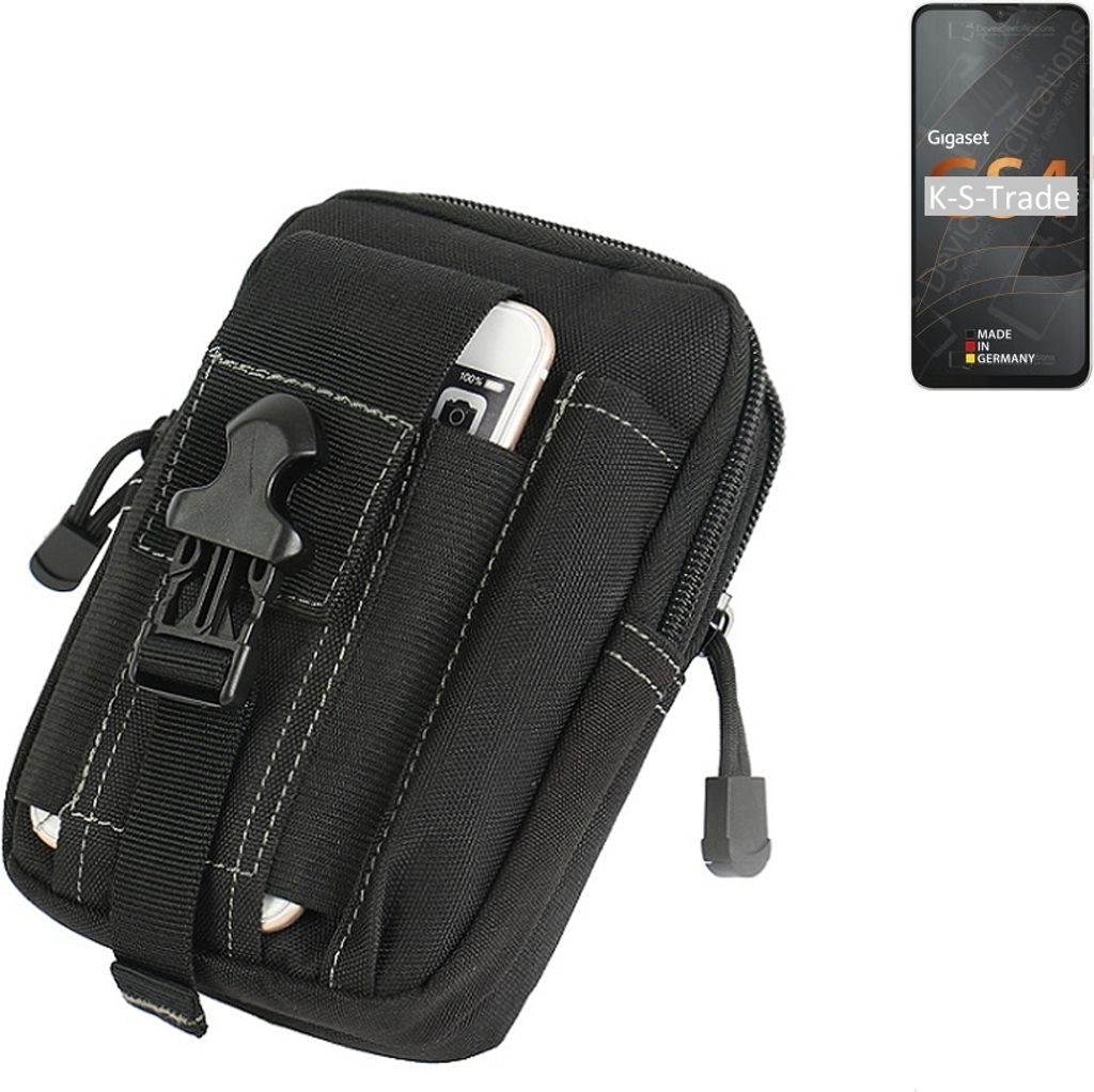 K-S-Trade Gürtel Tasche kompatibel mit Gigaset GS4 Gürteltasche Holster Schutz Hülle Handy Hülle Smartphone outdoor Handy-Hülle schwarz