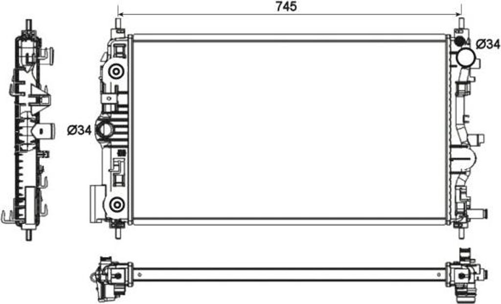 NRF 53131 Motorkühler OE 13267666 kompatibel mit Orlando, Cruze