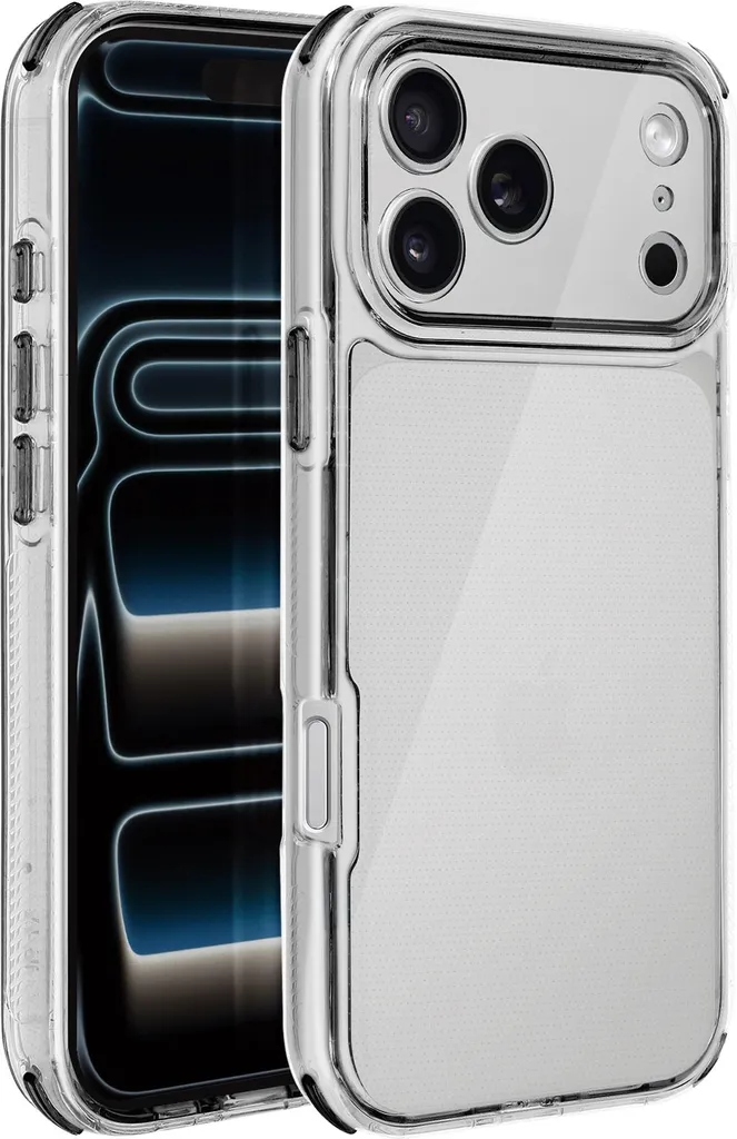 Custodia iPhone 17 Pro Max Avizar Bi-materiale Rinforzata Nera - Shop Online