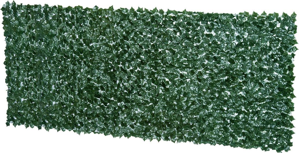 A rectangular artificial hedge panel.