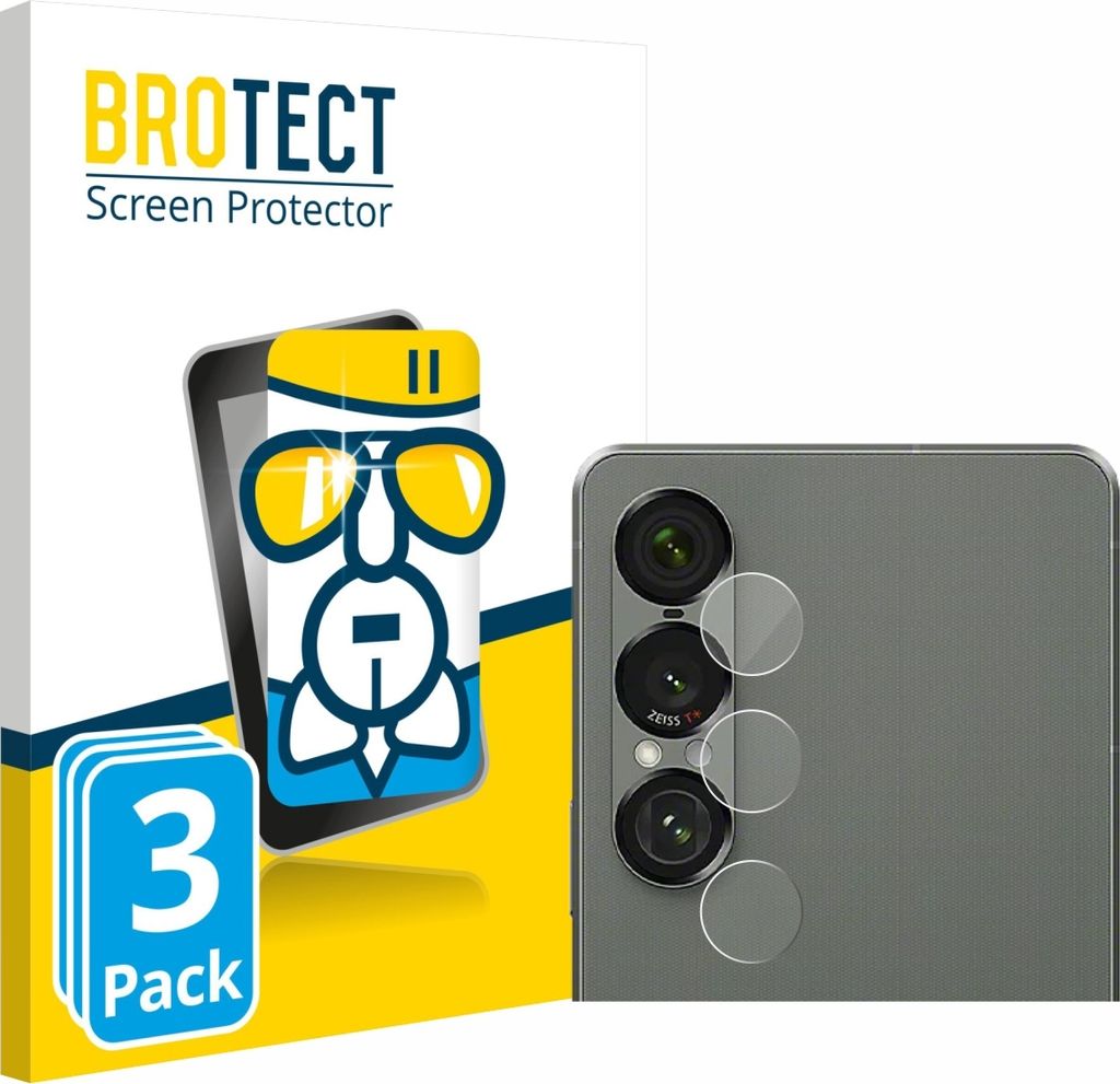 3x BROTECT Schutzglas für Sony Xperia 1 VII (NUR Kameraschutz) Schutzfolie Panzer Folie Glas Display Schutz klar