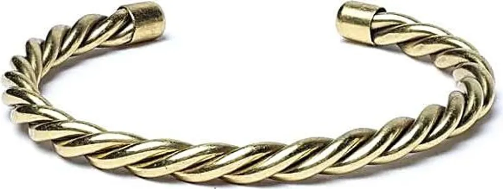Bracelet Torsadé Couleur Or 7cm Paquet de 2 Pcs pour Création de Bijoux