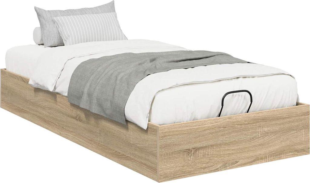 Ottoman Bettgestell Sonoma-Eiche 203 x 90 x 25 cm Holzwerkstoff
