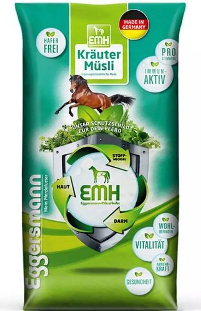 Aliment EMH Kräuter Müsli 20 kg : Digestion et Vitalité aux Herbes