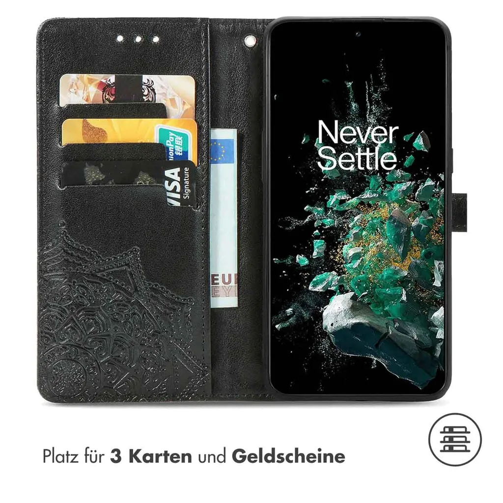 imoshion Custodia a libro Mandala OnePlus 10T - Nero - 3