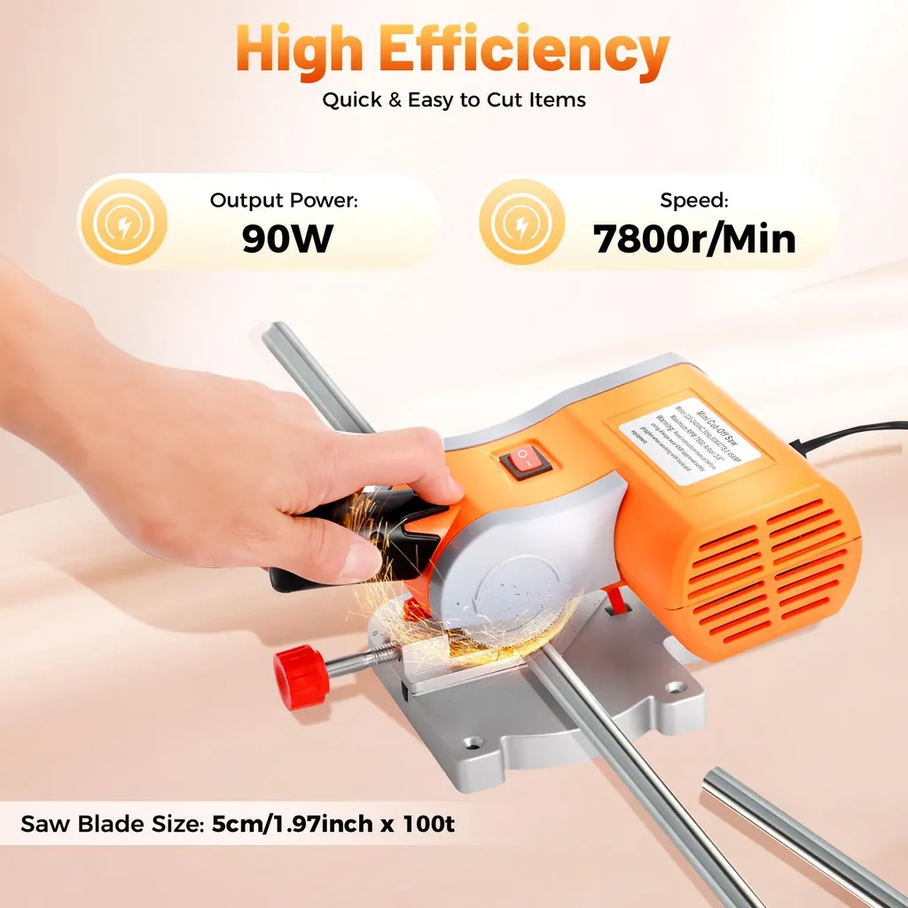 Mini-scie à tronçonner compacte et légère avec base orientable - 2