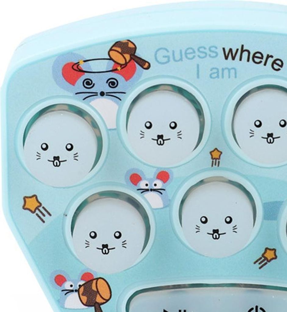 Hamster-Knopf-Spielzeug, Schlüsselanhänger, Mini-Memory-Spiel, elektronische Maschine, Blau
