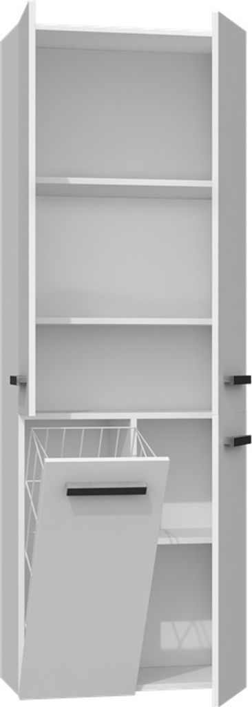 Armoire de salle de bain Topeshop NEL 1K DD BIEL Blanche Image du produit 