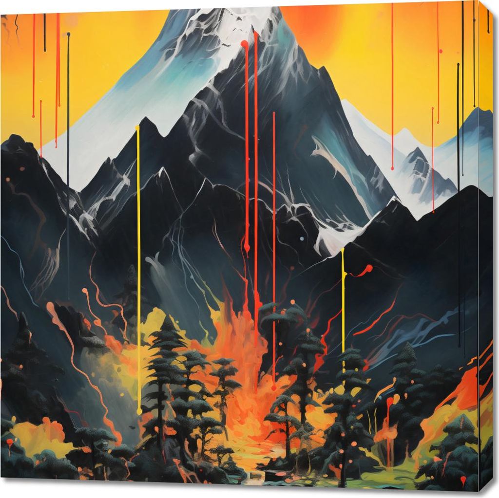 Bild 90x90cm Bergalchemie