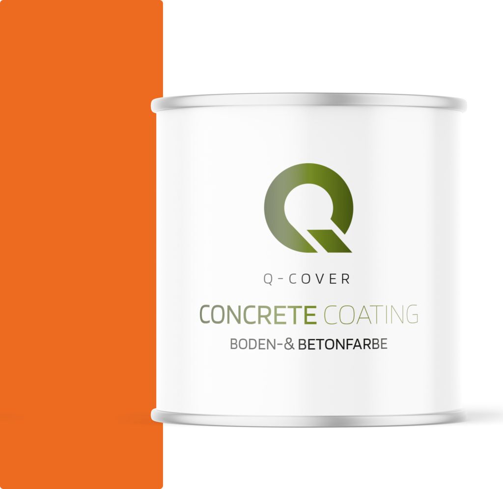 Bodenfarbe | Betonfarbe | Garagenboden | Bodenbeschichtung für Innen | Kellerfarbe Fußbodenfarbe Orange 2,5L