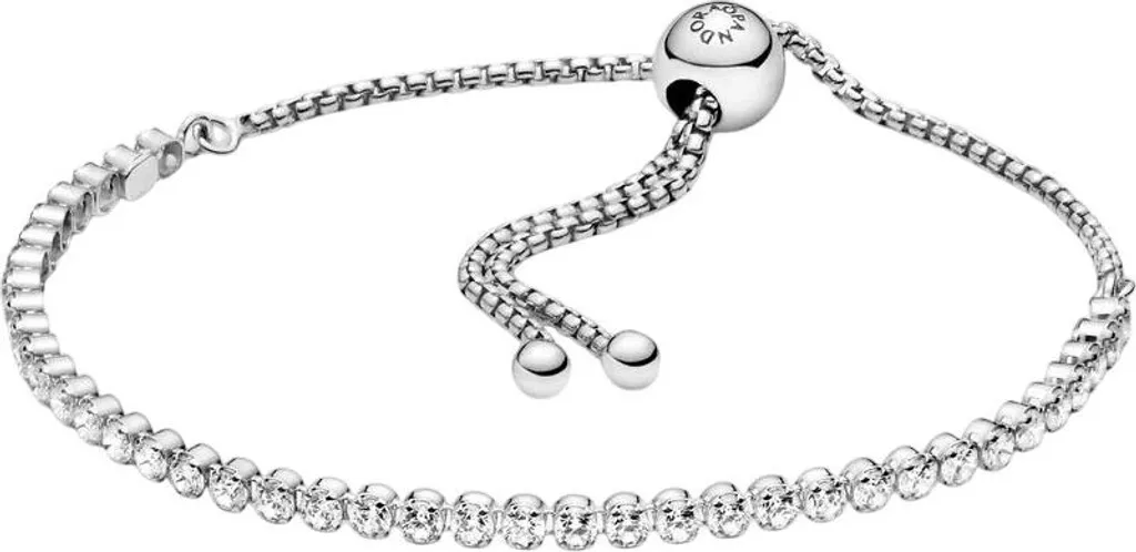 Pandora Bracelet Tennis Coulissant Étincelant 599375C01 Argent 17cm