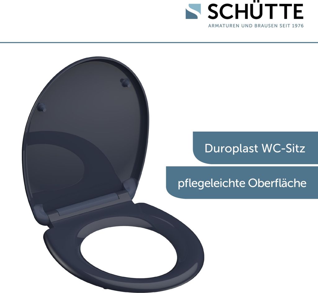 SCHÜTTE Duroplast WC-Sitz ANTHRAZIT, mit Absenkautomatik Produktbild 3