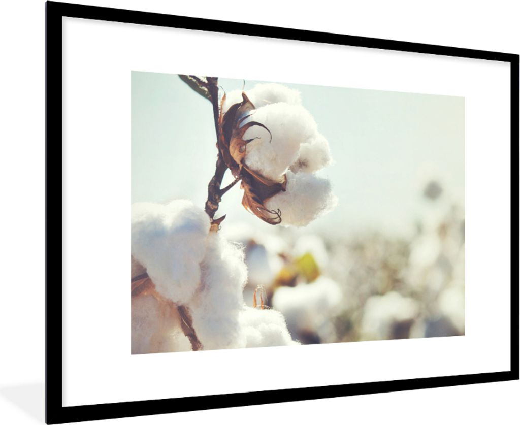 MuchoWow Gerahmtes Poster Pflanzen - Blume - Zweig - Natur 90x60 cm - Poster mit Schwarzem Bilderrahmen Wandposter Rahmen Foto Bilder - Wanddekor...