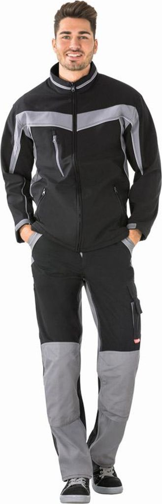 Planam Plaline Softshelljacke schwarz/zink Gr. XXXL, 2700064
