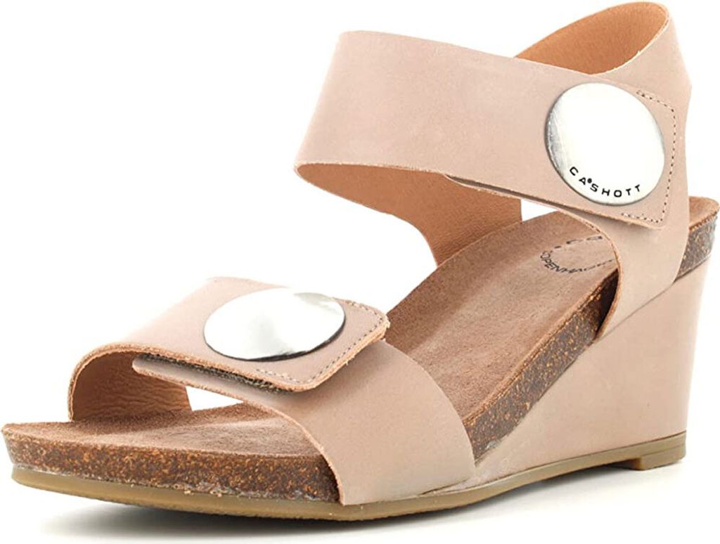 Casalberta Velcro Button - Taupe Leder : 39 : Normal Größe: 39 Weite: Normal