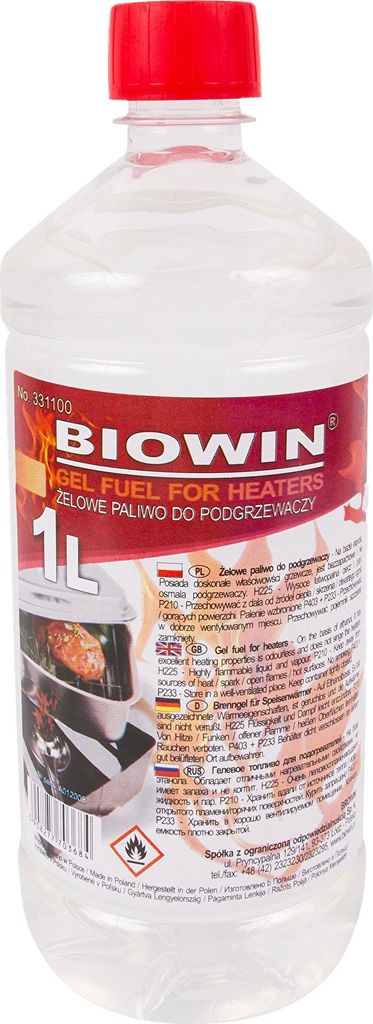 żelowe paliwo do podgrzewaczy 1l Zdjęcie produktu 