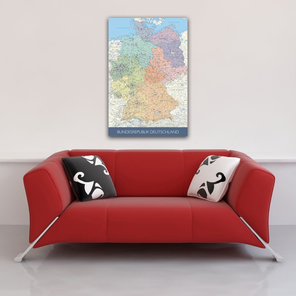 Mappe - Carta politica della Germania in scala 1/1 milione Immagine del prodotto 
