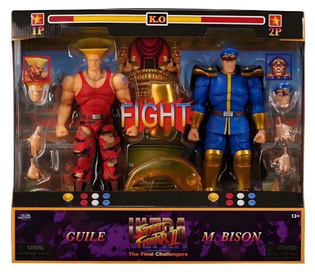 Jada Street Fighter II Guile & Bison figuur, 15 cm, Productafbeelding 