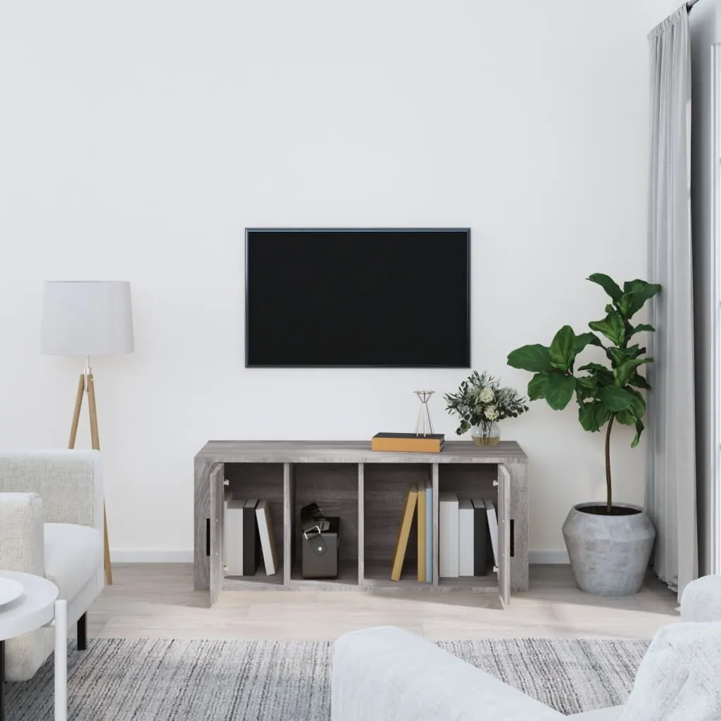 Supporto TV Grigio Sonoma 100x35x40 - Setup Gaming e Multimedia - 2