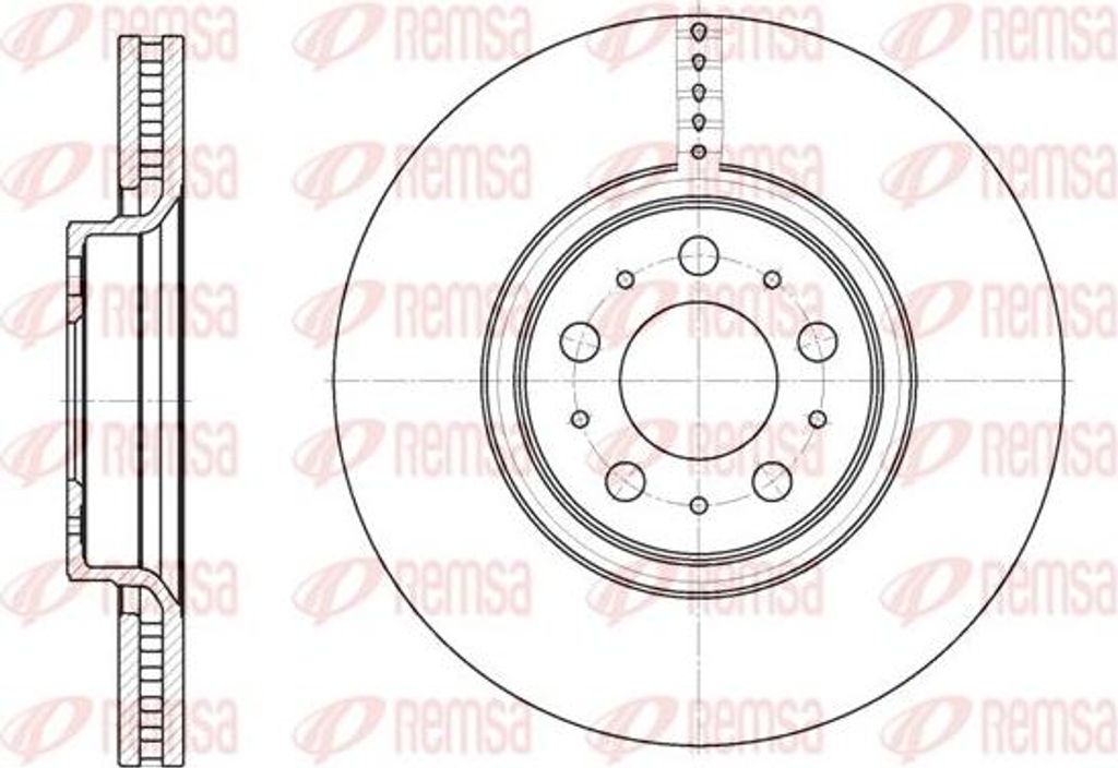 REMSA 6866.10 Bremsscheibe OE 30636074 kompatibel mit S60, V70, XC90