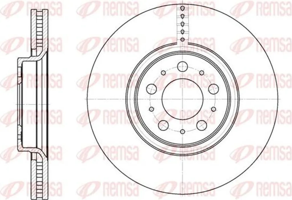 Disque de frein REMSA 6866.10 pour S60 V70 XC90 OE 30636074 de Qualité