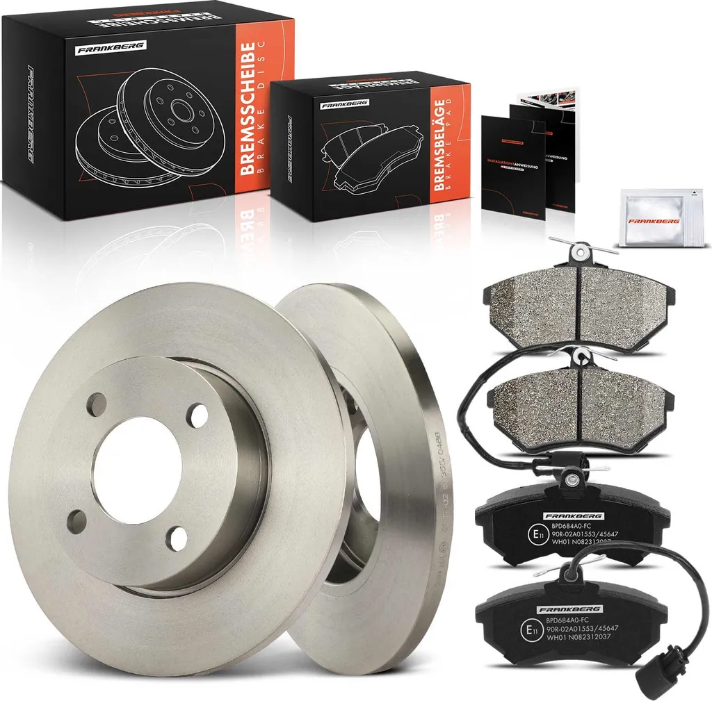 Kit disques de frein avant et plaquettes pour Audi 80 type 893 et 8A2