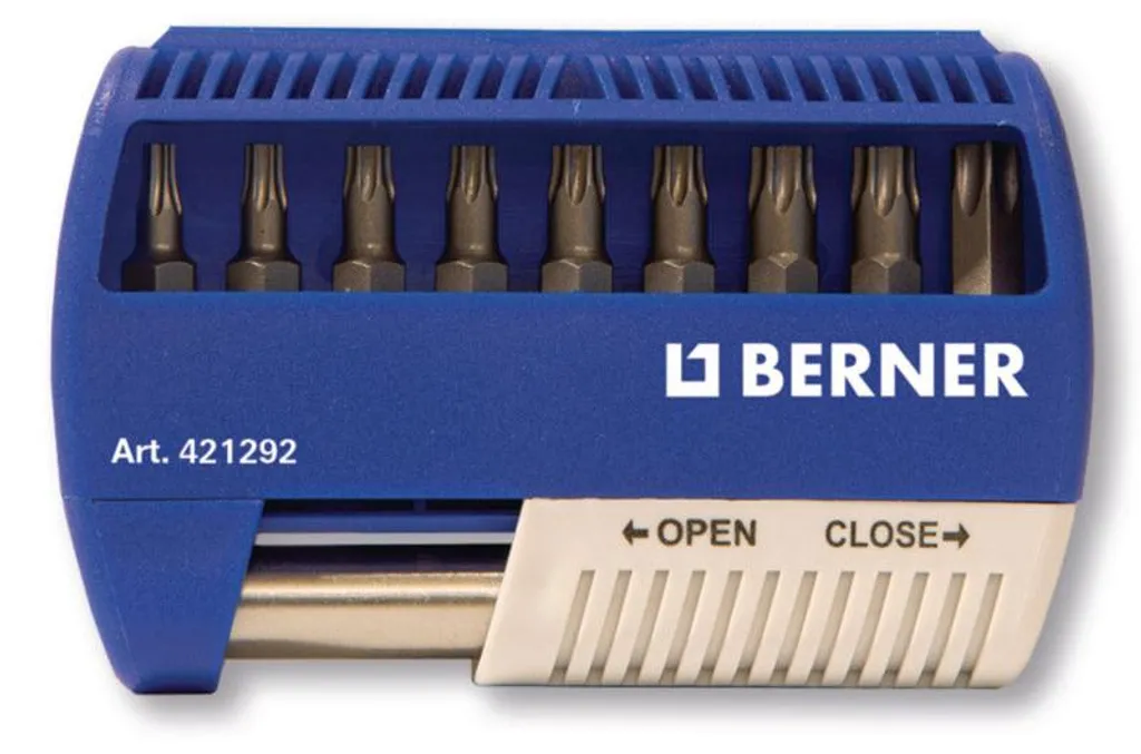 Jeu de 10 embouts de vissage 1/4 R-TX Berner Bitbox pour professionnels