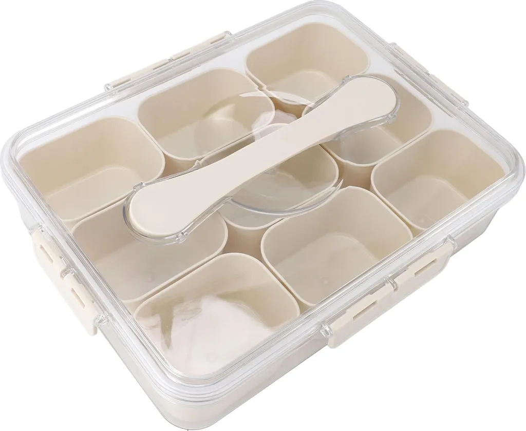 Boîte d'organisation 9 compartiments pour assaisonnement et condiments