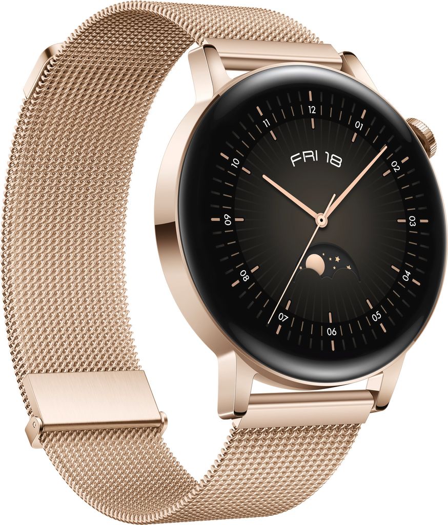 HUAWEI Watch GT3 (42mm) mit Milanesearmband light gold Produktbild 12