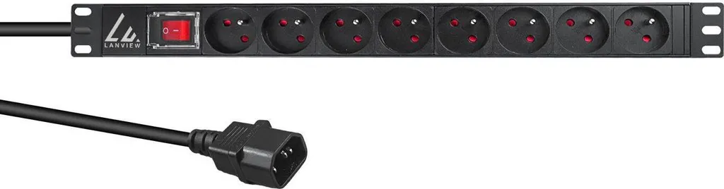 Cordon d'alimentation Secteur C13 Lanview LVR-2MSCH pour Rack Serveur